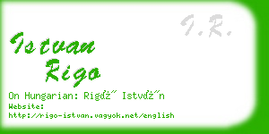 istvan rigo business card